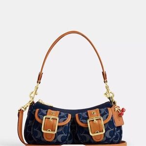 Coach Blue and Tan Bag Ashton. Coach denim collection